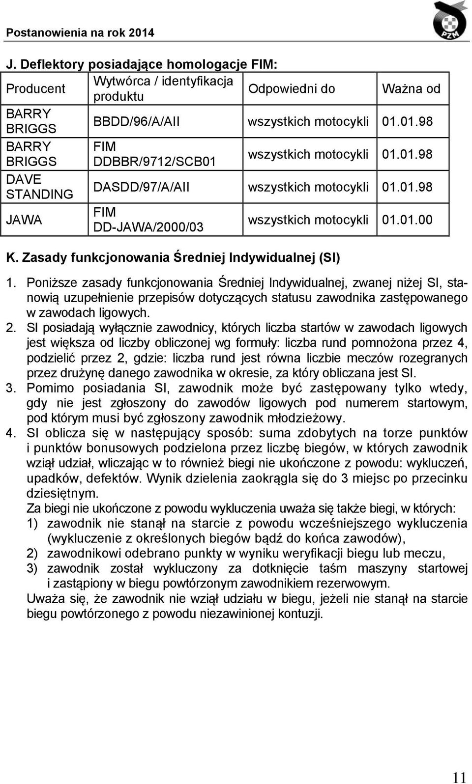 Zasady funkcjonowania Średniej Indywidualnej (SI) 1.