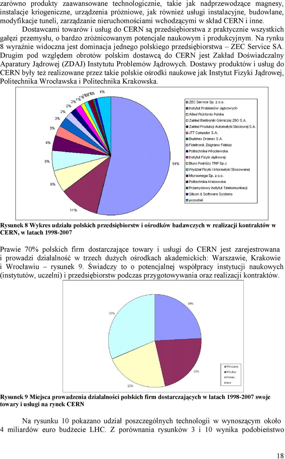 Dostawcami towarów i usług do CERN są przedsiębiorstwa z praktycznie wszystkich gałęzi przemysłu, o bardzo zróżnicowanym potencjale naukowym i produkcyjnym.