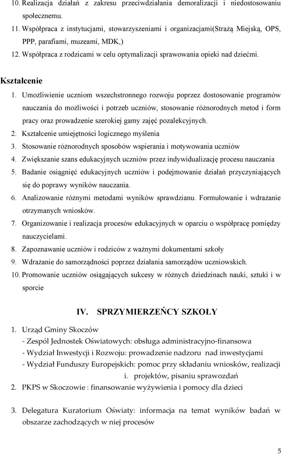 Kształcenie 1.