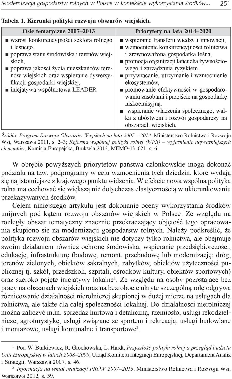 środowiska i terenów wiejskich, promocja organizacji łańcucha żywnościo- i zrównoważona gospodarka leśna, poprawa jakości życia mieszkańców terenów wiejskich oraz wspieranie dywersy- przywracanie,