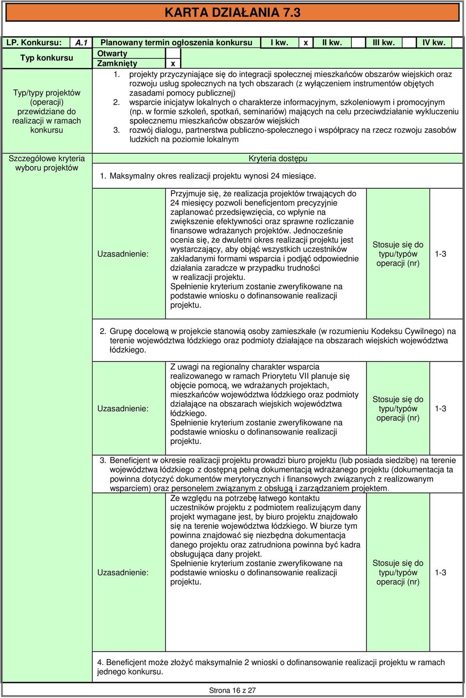 pomocy publicznej) (operacji) przewidziane do realizacji w ramach 2. wsparcie inicjatyw lokalnych o charakterze informacyjnym, szkoleniowym i promocyjnym (np.