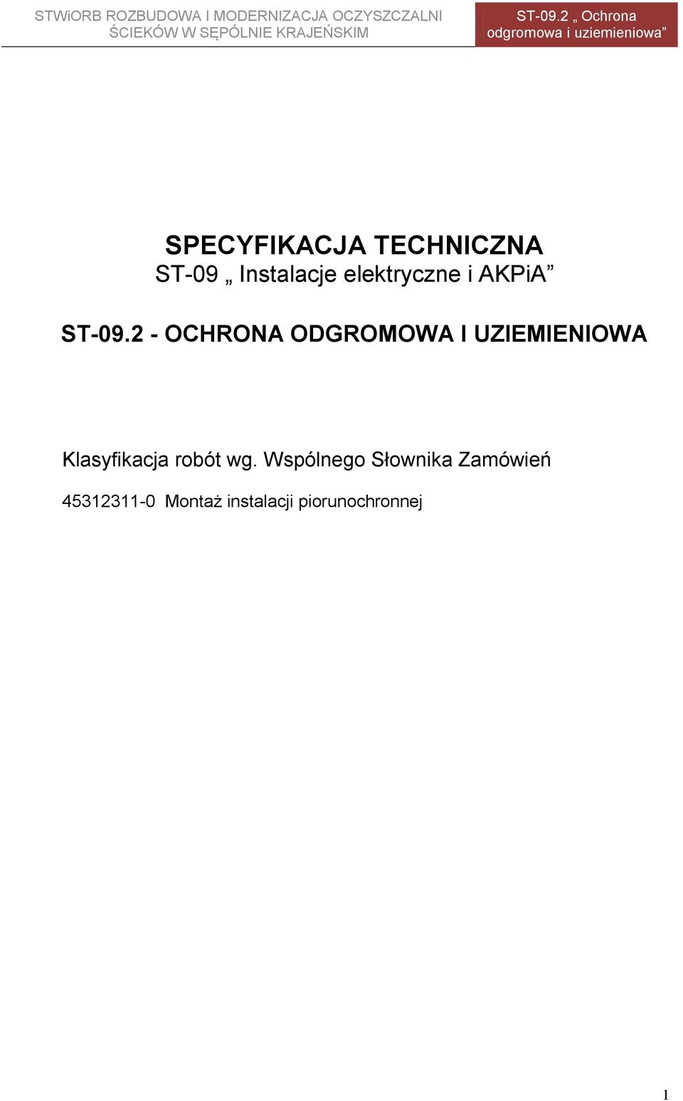 2 - OCHRONA ODGROMOWA I UZIEMIENIOWA Klasyfikacja