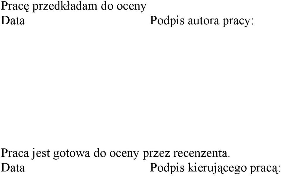 gotowa do oceny przez