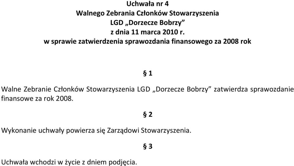 Stowarzyszenia zatwierdza sprawozdanie finansowe za