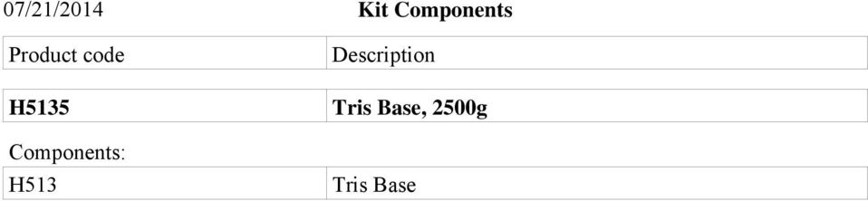 H5135 Components: H513