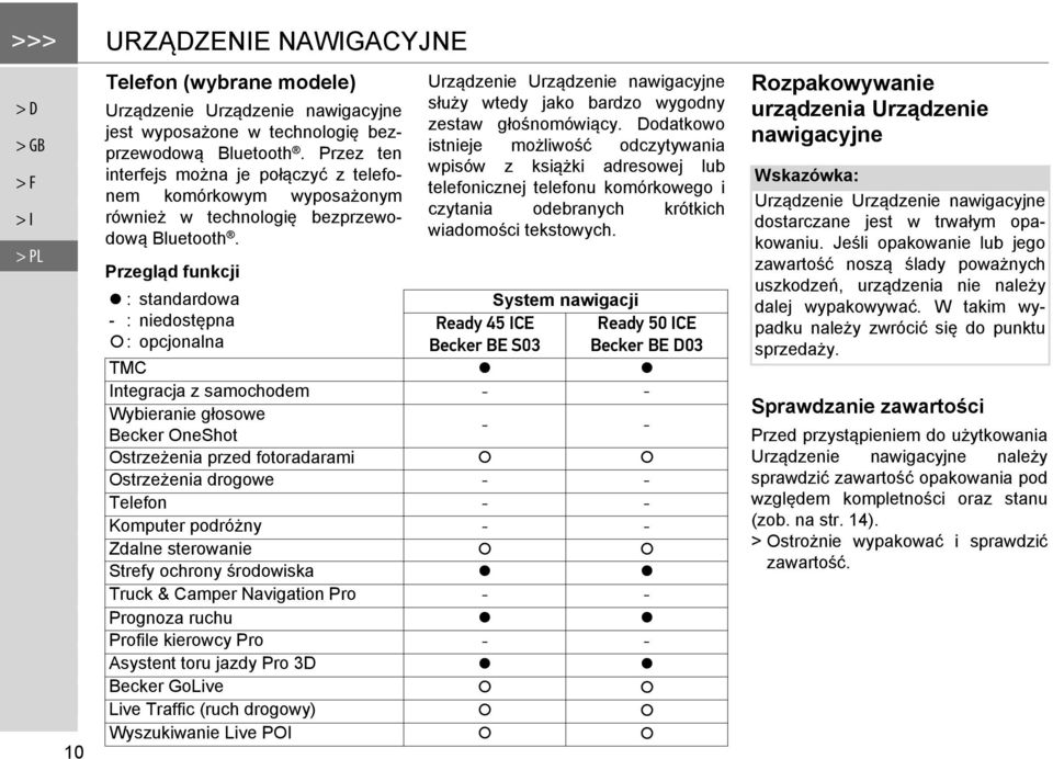 Urządzenie Urządzenie nawigacyjne służy wtedy jako bardzo wygodny zestaw głośnomówiący.