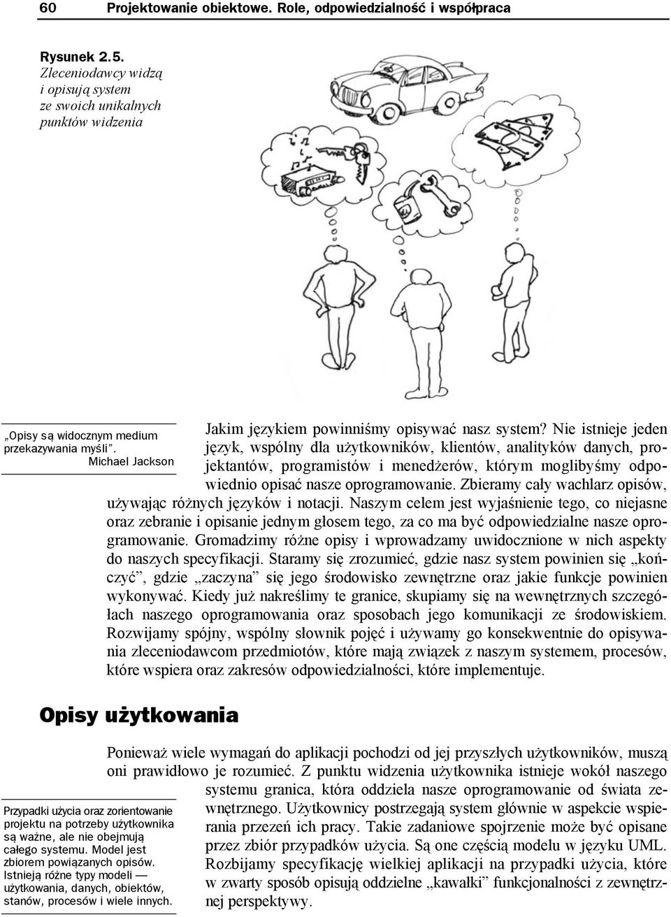 Nie istnieje jeden język, wspólny dla użytkowników, klientów, analityków danych, projektantów, programistów i menedżerów, którym moglibyśmy odpowiednio opisać nasze oprogramowanie.