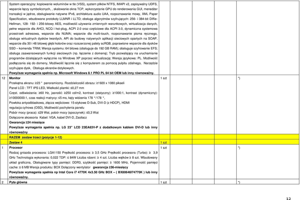 384-bit Diffie- Hellman, 128-192- i 256-bitowy AES, możliwość używania zmiennych warunkowych, wirtualizacja danych, pełne wsparcie dla AHCI, NCQ i hot-plug, ACPI 2.0 oraz częściowe dla ACPI 3.