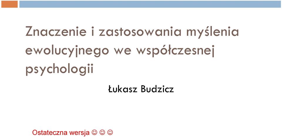 współczesnej psychologii