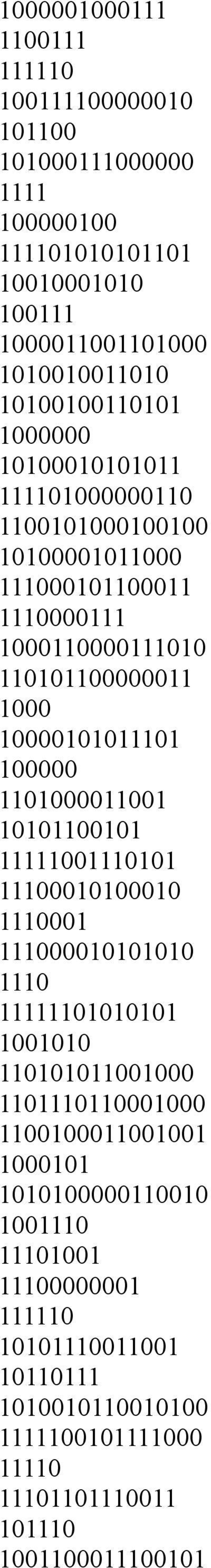 10000101011101 100000 1101000011001 10101100101 11111001110101 11100010100010 1110001 111000010101010 1110 11111101010101 1001010 110101011001000