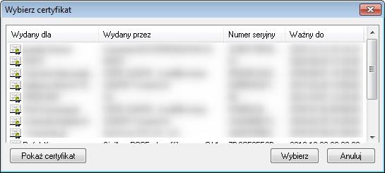 Po wybraniu odpowiednich opcji i wyborze przycisku Eksportuj pliki zostaną wyeksportowane do katalogu wskazanego w konfiguracji i rozpocznie się proces podpisywania wybranych dokumentów podpisem