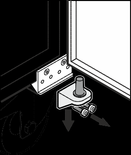 Zamiana zawiasów drzwiowych LGPv 65.. / 84.. Zawiasy drzwi może zamieniać tylko przeszkolony specjalista. Zamiana zawiasów musi być przeprowadzana przez dwie osoby. 4.