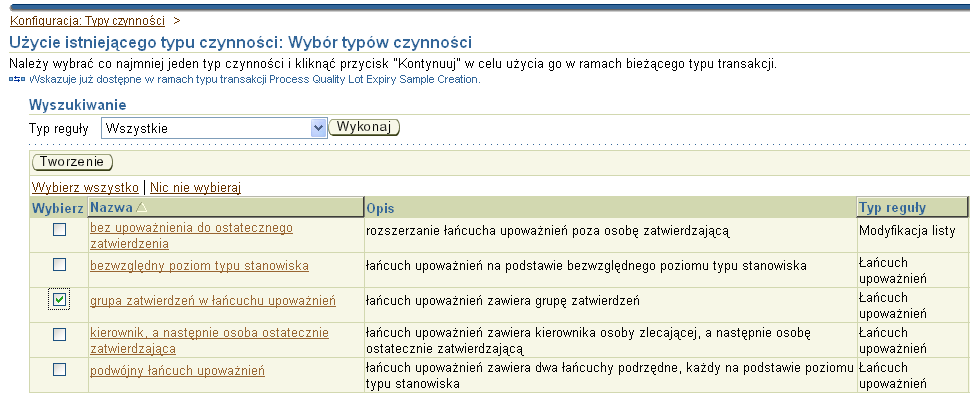 Reguły Łączą warunki z grupami osób oraz z action type. Jak utworzyć prostą regułę: Action type określa co reguła ma zrobić, np.