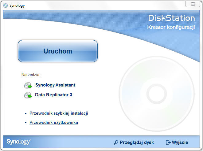 Instalacja systemu DSM przy użyciu programu Synology Assistant Jeżeli połączenie internetowe jest niedostępne lub występują problemy z funkcją Web Assistant, można także zainstalować system DSM przy