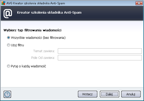 MS Office Outlook. Z menu rozwijanego Foldery zawieraj ą wybierz jedną z dwóch opcji czy folder zawiera pożądane wiadomości (HAM), czy niechciane reklamy (SPAM).