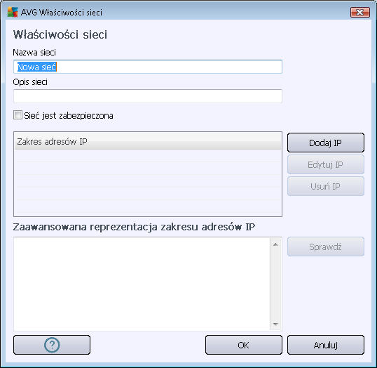 Sieci - Lista nazw wszystkich sieci, do których podłączony jest komputer.