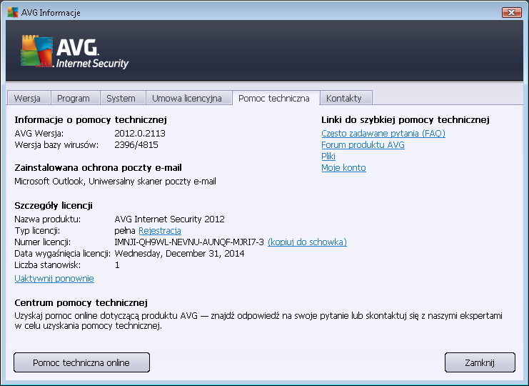 15. FAQ i pomoc techniczna Jeżeli masz jakiekolwiek pytania natury technicznej lub handlowej (dotyczące produktów AVG Internet Security 2012), istnieje kilka sposobów uzyskania pomocy.