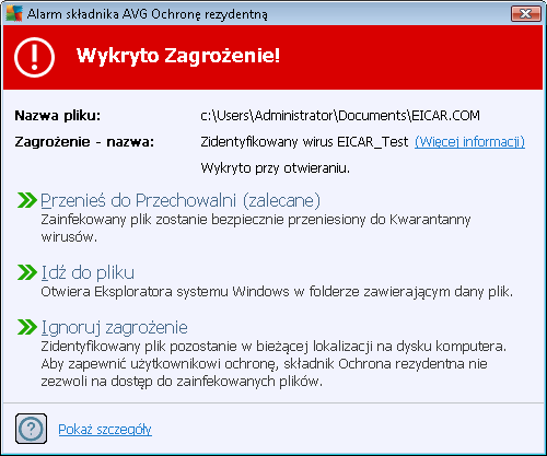 Zastosuj Zapisuje wszystkie zmiany w konfiguracji składnika dokonane w tym oknie, a następnie powraca do głównego okna interfejsu użytkownika systemu AVG Internet Security 2012 (przeglądu składników).