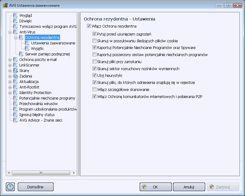 10.4.1. Ochrona rezydentna Ochrona Rezydentna zapewnia aktywną ochronę plików i folderów przed wirusami, oprogramowaniem szpiegującym i innymi zagrożeniami.