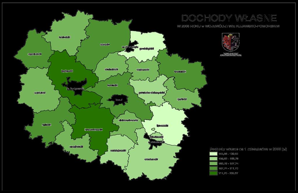 Poziom dochodów własnych na