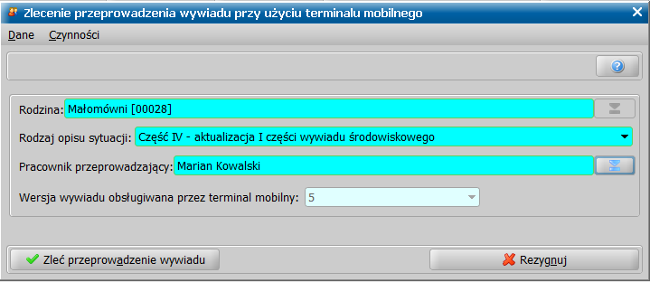 WAŻNE - podobnie jak w przypadku wywiadu przeprowadzonego tradycyjnie, w samym Pomoście można w razie potrzeby skorygować informacje (np.