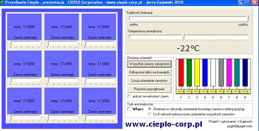 Opracowanie: www.podzielniki.info Przenikanie ciepła przez przegrody budowlane Omówiony przypadek to dziewięć mieszkań. Temperatura zewnętrzna -22º C.