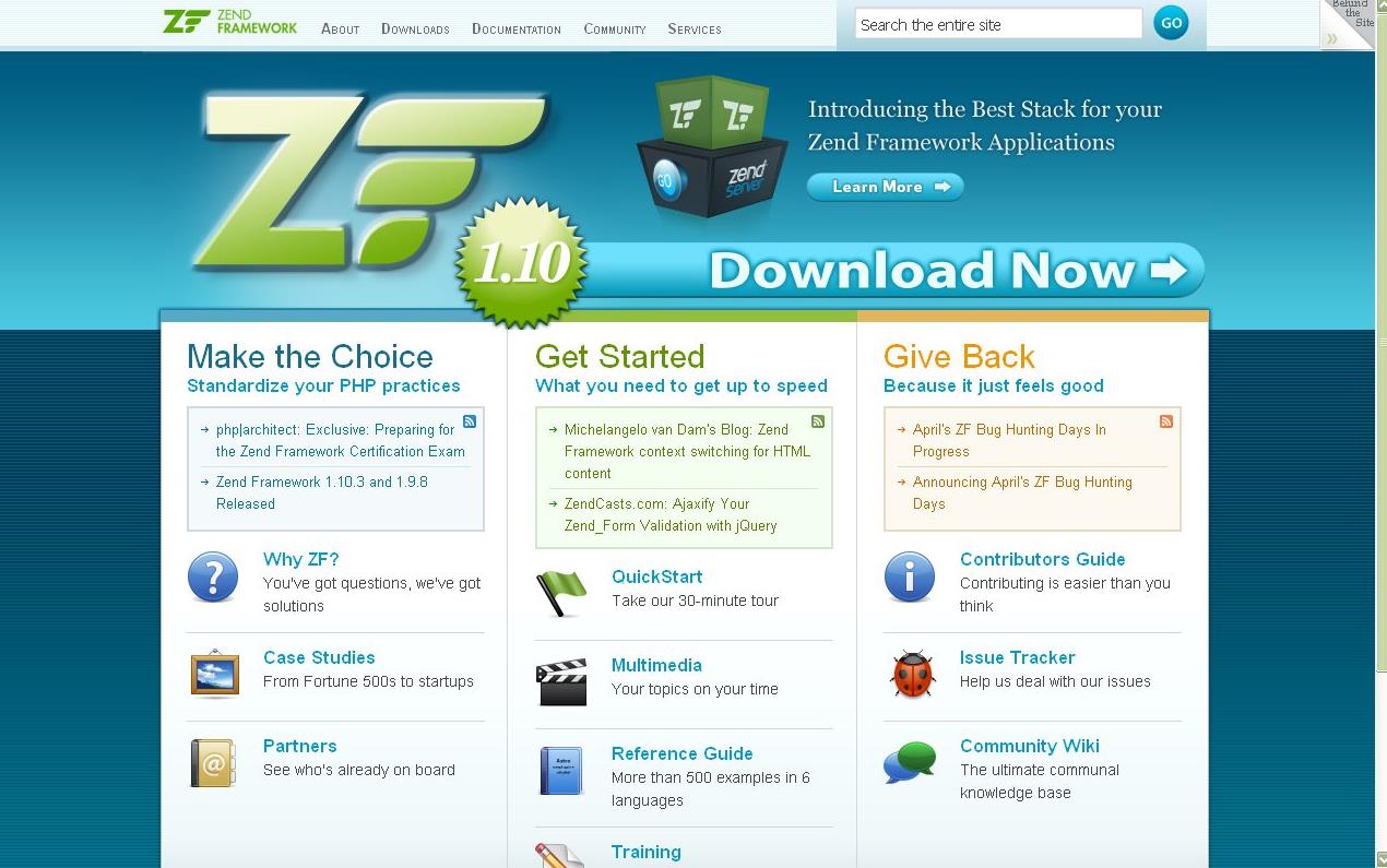 Zend http://webhosting.pl/frameworki.php.przeglad.