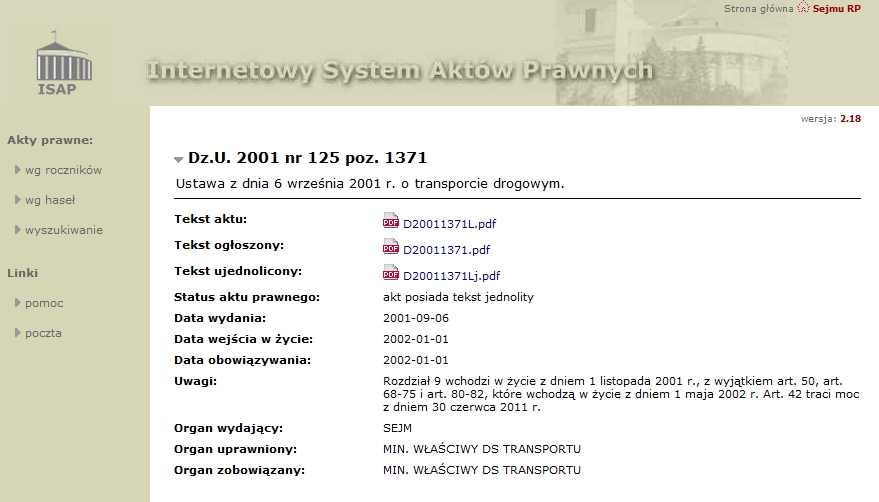 - źródła wiedzy Inne źródła wiedzy http://isip.sejm.gov.