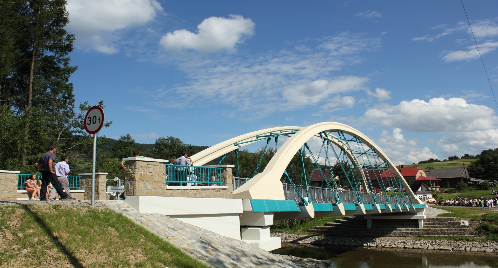 Zrealizowane mosty Powiat Jasielski - droga pow. nr 1907R kładka pieszo jezdna w m. Katy dł.
