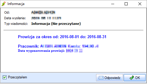 Nowa funkcjonalność umożliwia wysyłanie prowizji nie tylko e-mailem, ale również programem Kakadu i to automatycznie po wygenerowaniu prowizji.