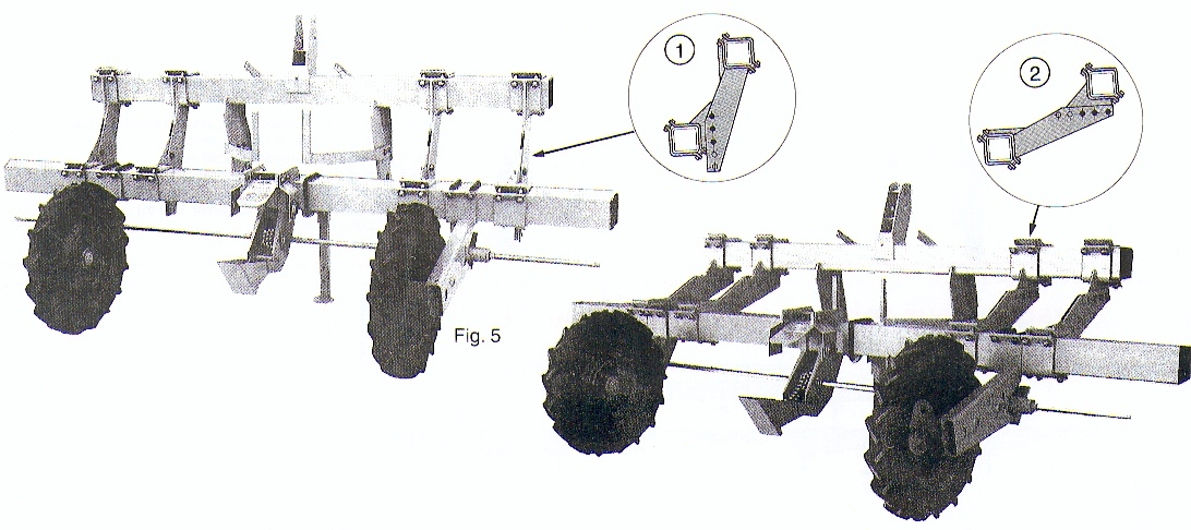 PODWOZIA ZAWIESZANE Fig. 1 (NG NG Plus 2) 4-6 rzędów, monobarre (belka nie dzielona) Fig. 2 (NG) 8-12 rzędów monobarre (belka nie dzielona) Fig.