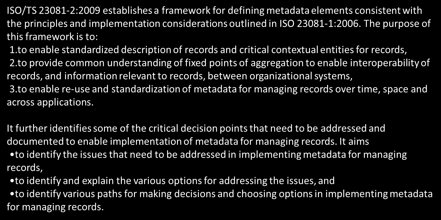 ISO 23081-2:2009 Information and documentation -- Managing