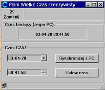 CZAZ-RL CZAZ-RL 4. Obsługa i eksploatacja INSTRUKCJA OBSŁUGI Czas przedbiegu; Czas wybiegu (tylko w trybie dynamicznym); Próg sygnalizacji przepełnienia bufora rejestratora.