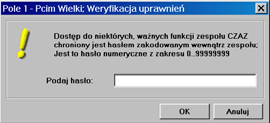 CZAZ-RL 4. Obsługa i eksploatacja INSTRUKCJA OBSŁUGI CZAZ-RL Rys. 4.2.15. Status CZAZ.