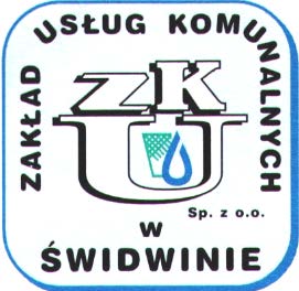 Zakład Usług Komunalnych Sp. z o. o. 78 300 Świdwin, ul. Armii Krajowej 21 NIP: 672 17 59 965, Regon: 331031889, Sąd Rejonowy w Koszalinie KRS nr: 0000085020; kapitał spółki 11.470.000,00.