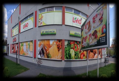 Formaty sklepów Pakiet Livio Top: - powierzchnia minimum 120 m 2 - obowiązkowy system Hipermarket - samoobsługa - stoiska Świeże: mięso, wędliny, owoce i warzywa Pakiet Livio Market - powierzchnia