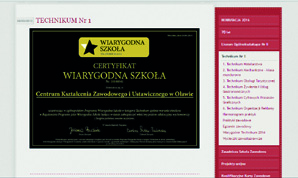 Kształcenie praktyczne prowadzone jest w podziale na grupy, w kilkugodzinnych blokach przedmiotowych, na tzw. warsztatach szkolnych.