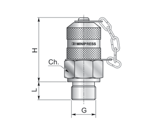 Technika pomiarowa Diagnostic systems Elementy złączne do pomiarów ciśnienia Przyłącze pomiarowe M6x,5 Threaded test couplings M6x,5 M6x,5 Przyłącze metryczne / Metric parallel S00850C M8x 37 8,5 7