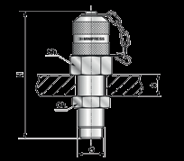 Elementy złączne do pomiarów ciśnienia Diagnostic systems Technika pomiarowa Przyłącze pomiarowe Threaded test couplings Złącze pomiarowe grodziowe Bulkhead test coupling Kod / Code D H L Ch PN [bar]