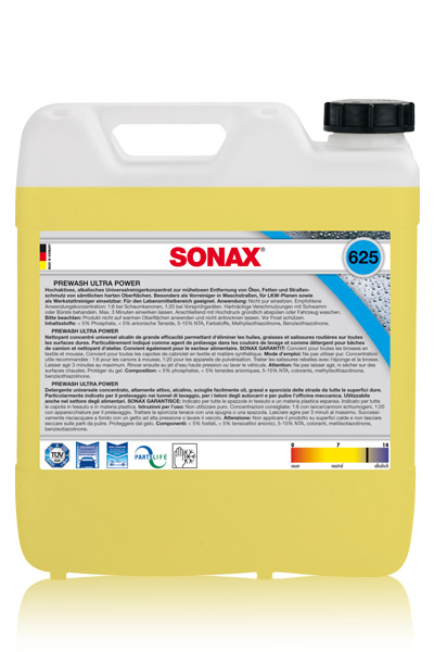 SONAX SX PreWash Ultra Power 10 L Symbol KTM: SC-S625600 Symbol EAN: 4064700505933 Waga: