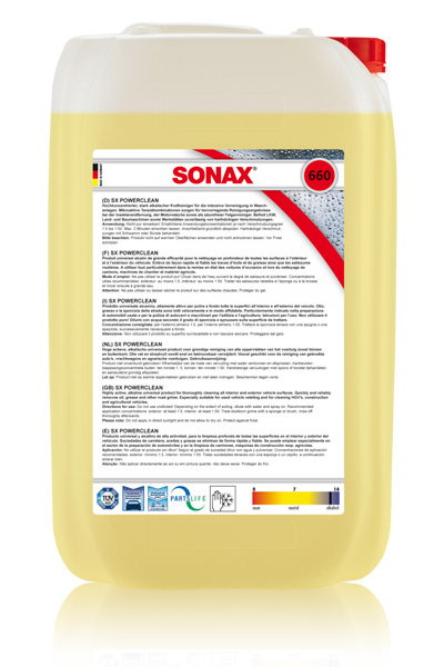 SONAX SX Power Clean (preparat do mycia wstępnego) Symbol KTM: SC-S660705 Symbol EAN: 4064700505698 Waga: