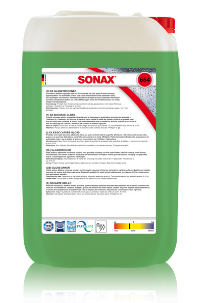 SONAX SX Nabłyszczający preparat wspom. osuszanie Symbol KTM: SC-S664705 Symbol EAN: 4064700505766 Waga: 25.