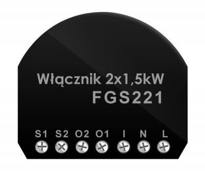 Sterowanie Fibaro Za pomocą On/Off 2x1,5kW Możliwa