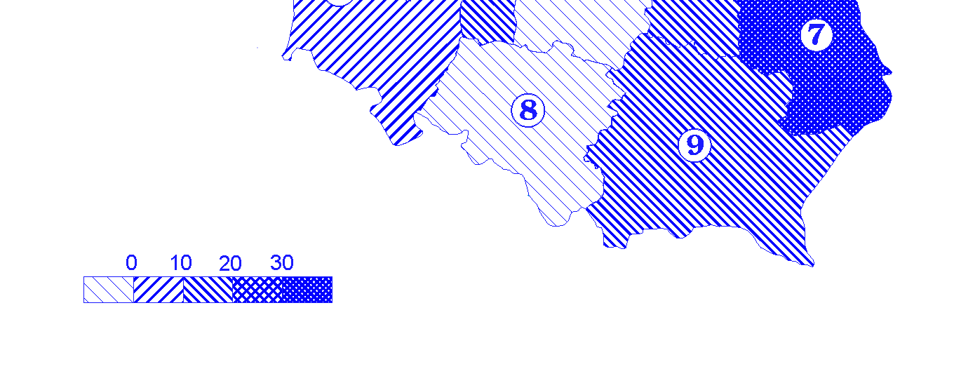 11 Wskaźnik koniunktury wg regionów 1. Region północny 9,3 2. Region północno-wschodni 25,3 3. Region środkowo-zachodni 19, 4.