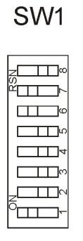 4.3. Konfigurowanie parametrów portów komunikacyjnych przy pomocy przełączników dip-switch Moduł został wyposażony w dwa przełączniki dip-switch umieszczone pod górn ym wieczkiem obudowy, które