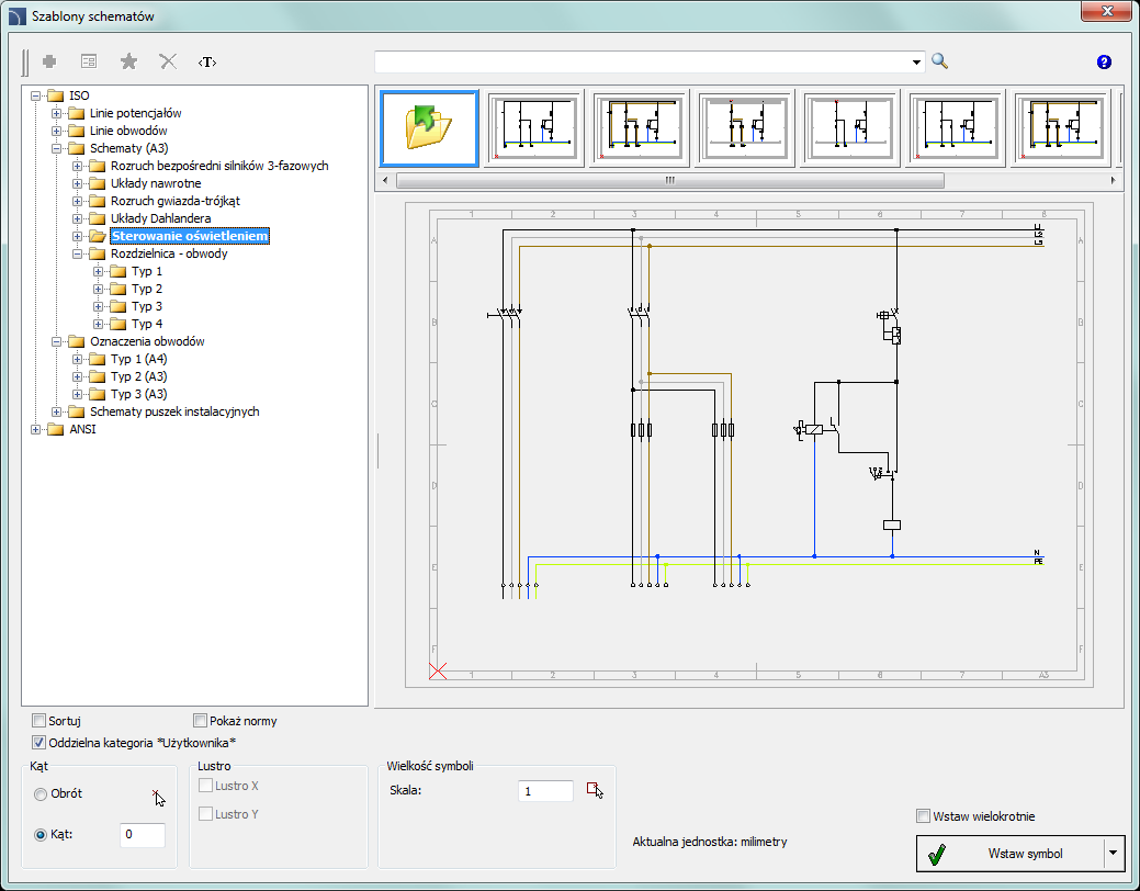 CADprofi Electrical nowe schematy Do polecenia Szablony schematów dodano nowe schematy: schematy