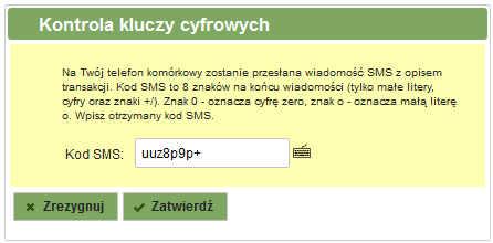 Rys. 6: Okno kontroli kluczy cyfrowych 2.3. Zmiana hasła po pierwszym logowaniu Na otrzymanej z Banku karcie rejestracji znajduje się hasło dostępu do programu.