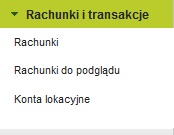 3.3. Rachunki i transakcje Program SABA - CB udostępnia funkcje związane z obsługą rachunków bankowych Klienta.