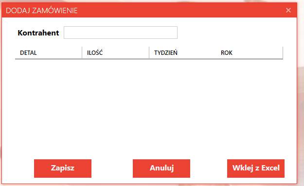 Dodane zamówienia forecast w aplikacji nie są widoczne w systemie ERP z powodu ryzyka związanego z możliwością ich wyprodukowania.