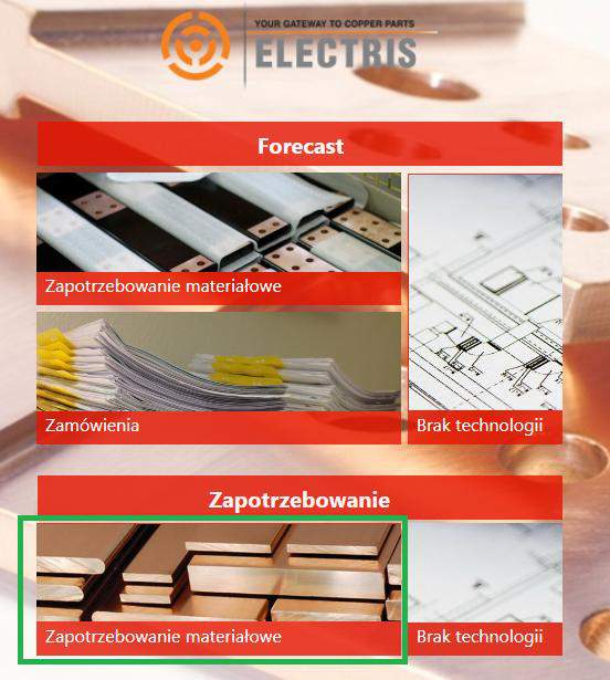 Rys. Interfejs modułu 2. Nie uwzględniający zamówień forecast.